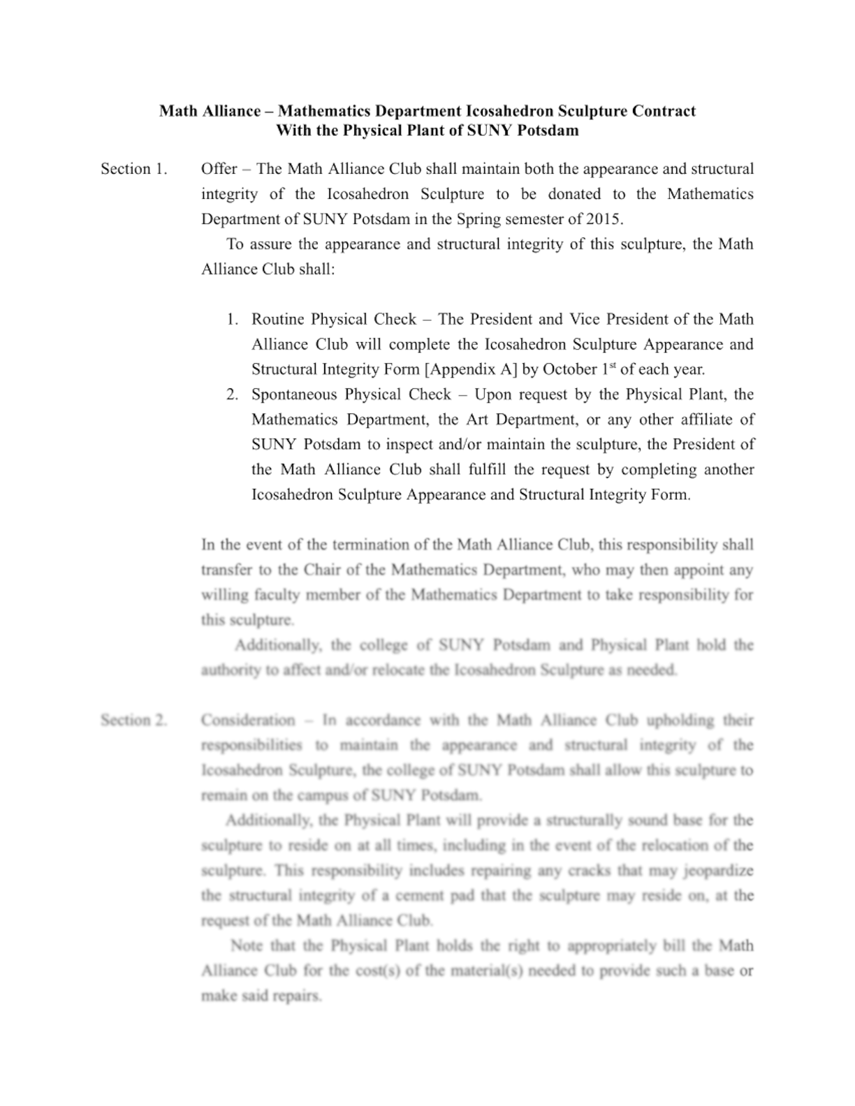 Icosahedron sculpture contract image
