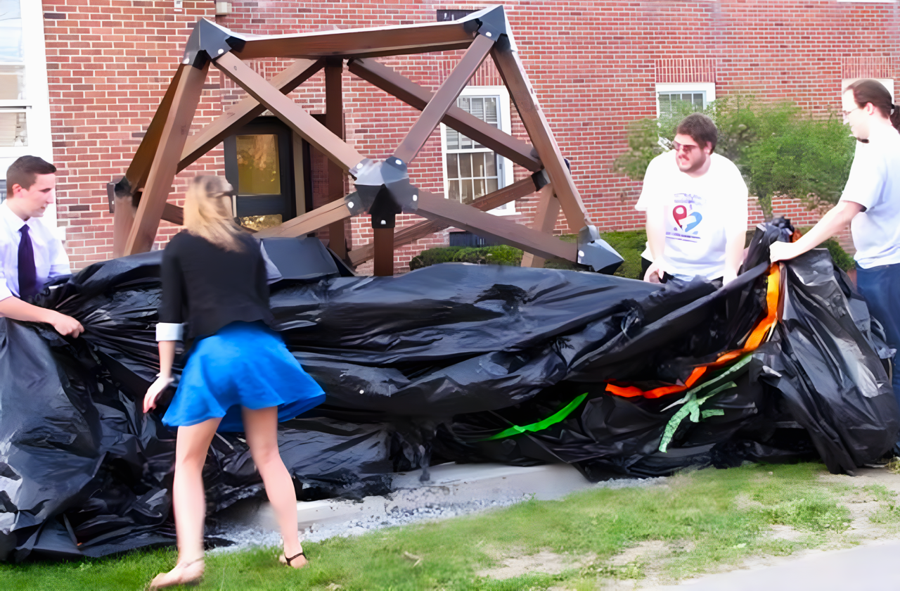 Unveiling of the Icosahedron sculpture